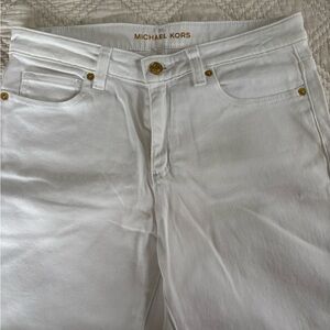 Michael Kors white denim cropped